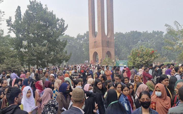 জাবিতে ‘এ’ ইউনিটের ভর্তি পরীক্ষা শুরু, আসন প্রতি ১৪১ শিক্ষার্থী