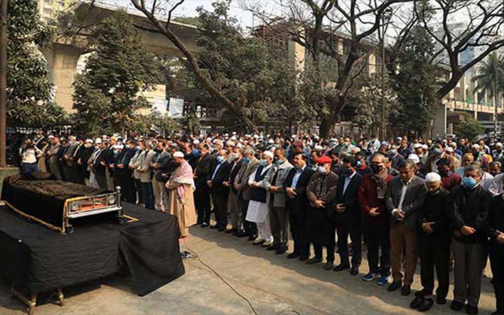 প্রেস ক্লাবে রিয়াজ উদ্দিনের জানাজা অনুষ্ঠিত