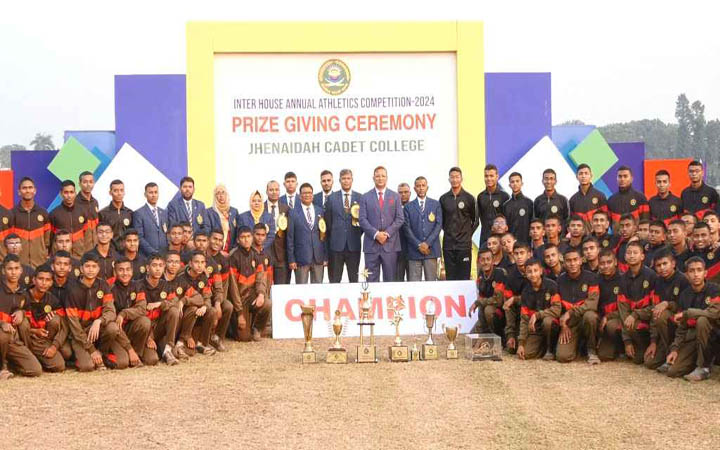 ঝিনাইদহ ক্যাডেট কলেজের বার্ষিক ক্রীড়া প্রতিযোগিতার সমাপনী অনুষ্ঠিত