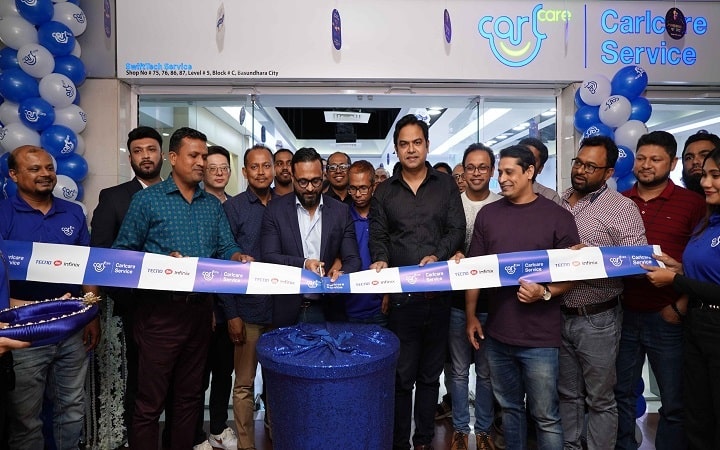 নতুন সার্ভিসিং সেন্টারে ফোনে ফ্রি সার্ভিস দিচ্ছে টেকনো