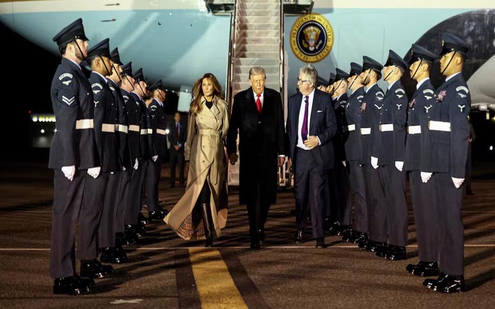 দ্বিতীয় রাষ্ট্রীয় সফরে যুক্তরাজ্যে প্রেসিডেন্ট ট্রাম্প