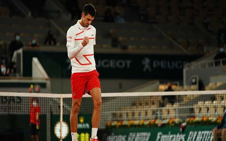 ফরাসি ওপেনের শেষ চারে জকোভিচ