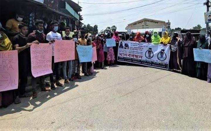কানিজ ফাতেমার হত্যাকারীদের দ্রুত বিচার ও ফাঁসির দাবীতে ফুঁসে উঠেছে বেড়ার সর্বস্তরের মানুষ