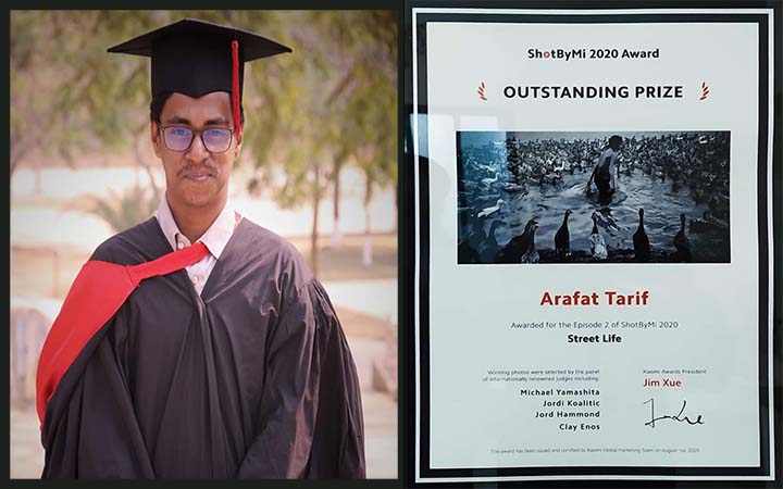 ছবিতে বিশ্বজয় করলেন কুবি শিক্ষার্থী তারিফ