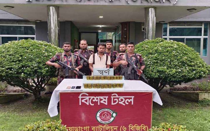 সীমান্তে ২১ সোনার বারসহ আটক ১