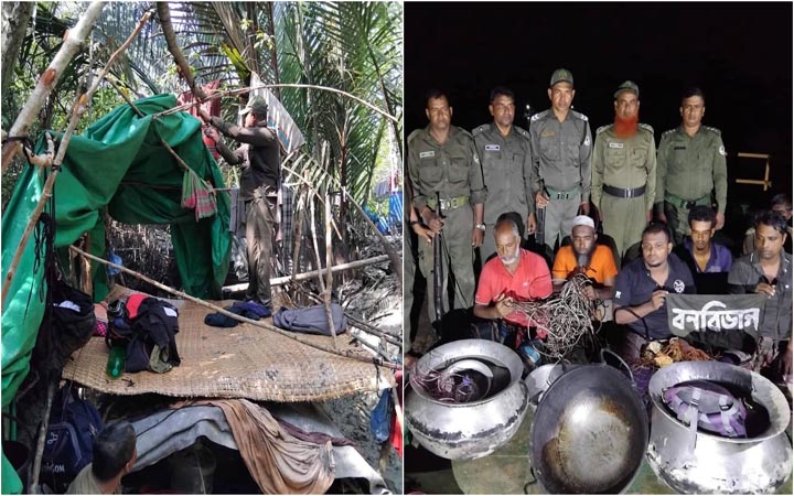 সুন্দরবনে হরিণ শিকারের প্রস্তুতিকালে ৭ শিকারি আটক