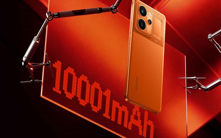 রিয়েলমি পি৪ পাওয়ার ৫জি ফোনে ১০০০১ এমএএইচের টাইটান ব্যাটারি