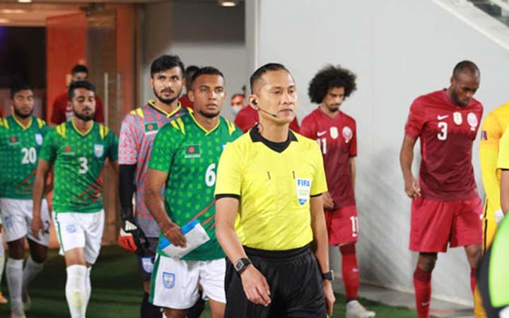 কাতারের কাছে ৫ গোলের ধরাশায়ী বাংলাদেশ
