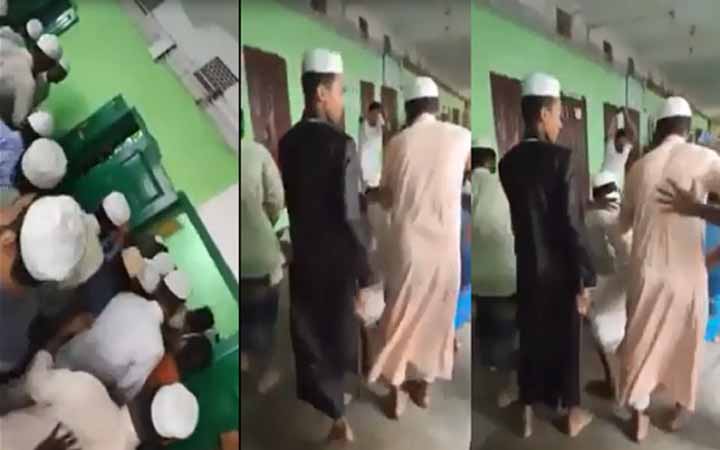 হাটহাজারী মাদরাসায় ফের আন্দোলনে শিক্ষার্থীরা,আল্লামা শফীর কার্যালয় ভাঙচুর