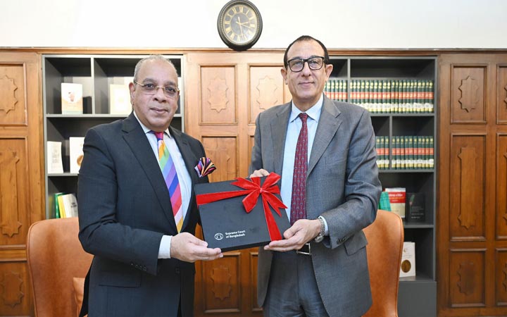 প্রধান বিচারপতির ভূয়সী প্রশংসা করলেন ফিলিস্তিনের রাষ্ট্রদূত