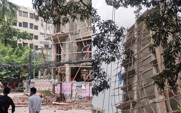 নির্মাণাধীন ভবনের ব্যালকনি ধসে ৩ শ্রমিকের মৃত্যু