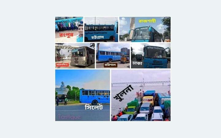 ৮ বিভাগেই কুবির নীল বাস ; প্রশংসায় ভাসছে কুবি প্রশাসন