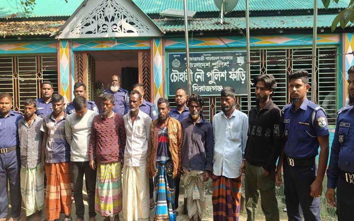 যমুনা নদীতে চাঁদাবাজি, সমন্বয়কসহ আটক ১১