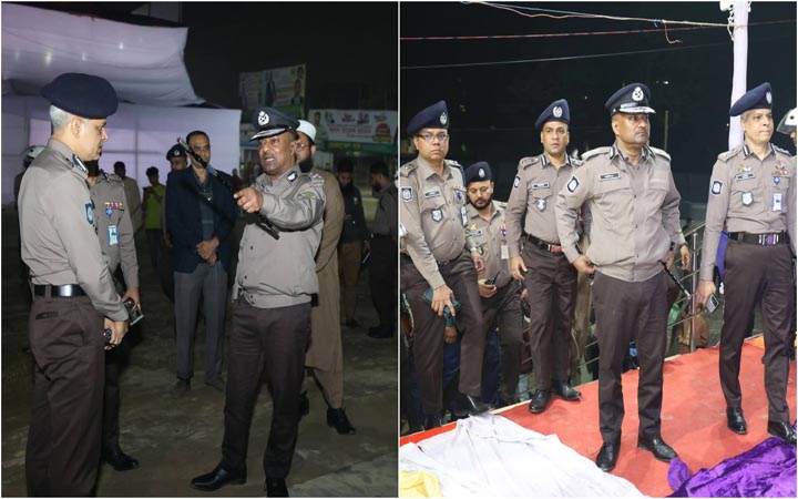 তারেক রহমানের সমাবেশস্থল ঘুরে দেখলেন সিএমপি কমিশনার