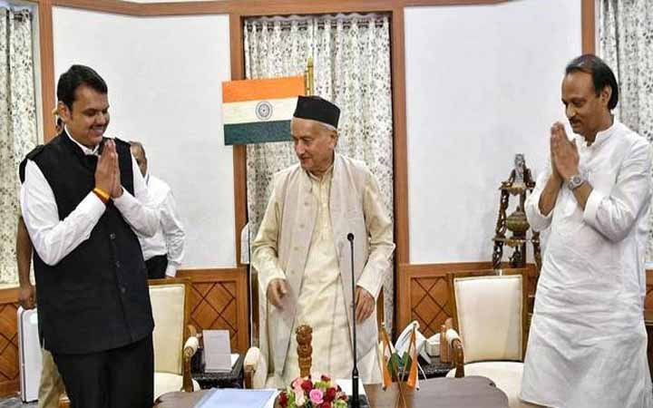 মহারাষ্ট্রে  বিজেপি-এনসিপি’র সরকার গঠন