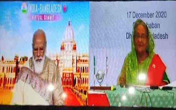শেখ হাসিনা-নরেন্দ্র মোদি ভার্চ্যুয়াল সম্মেলন শুরু