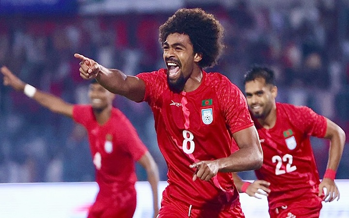 হামজার ফ্রি-কিকে বাংলাদেশের লিড