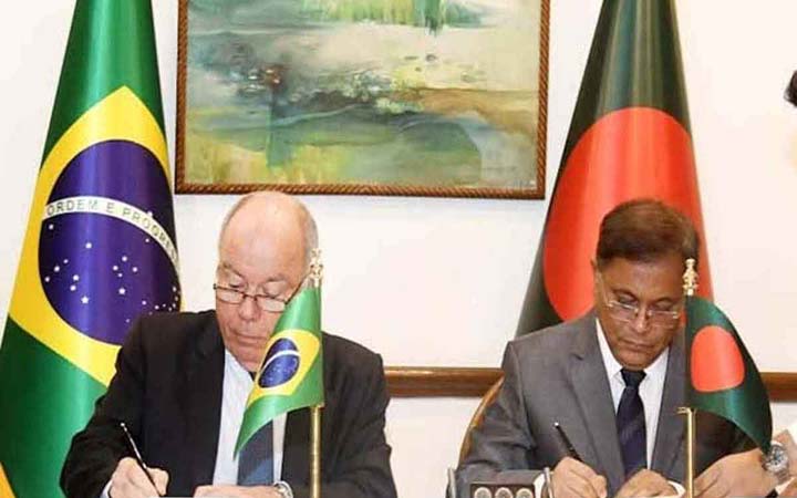 ঢাকা-ব্রাজিল সামগ্রিক সহযোগিতা চুক্তি স্বাক্ষর