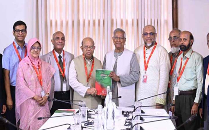 প্রধান উপদেষ্টার কাছে স্বাস্থ্য সংস্কার কমিশনের প্রতিবেদন জমা