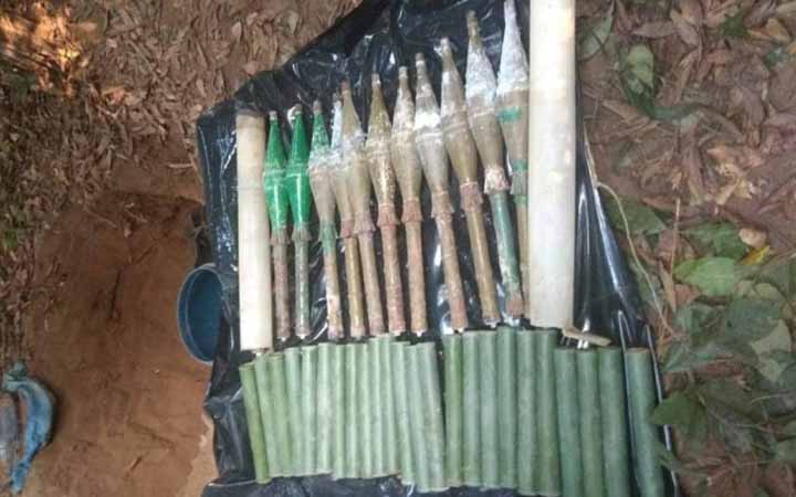 সাতছড়িতে গোলা ও বিষ্ফোরক উদ্ধার