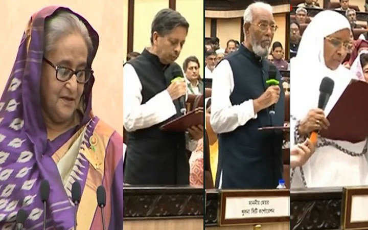 তিন সিটির মেয়রকে শপথ পাঠ করালেন প্রধানমন্ত্রী