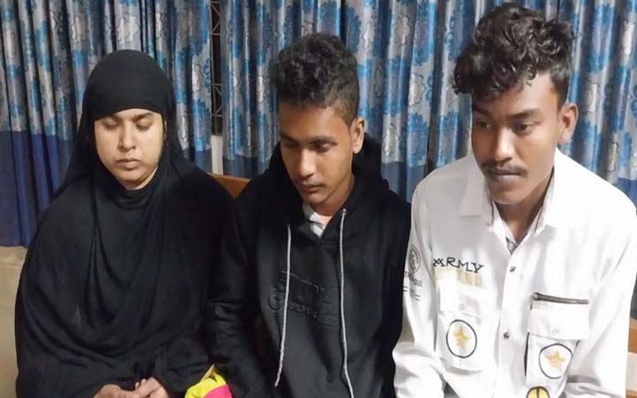 ভারত থেকে পালিয়ে আসা প্রেমিক-প্রেমিকা ও সহযোগী আটক