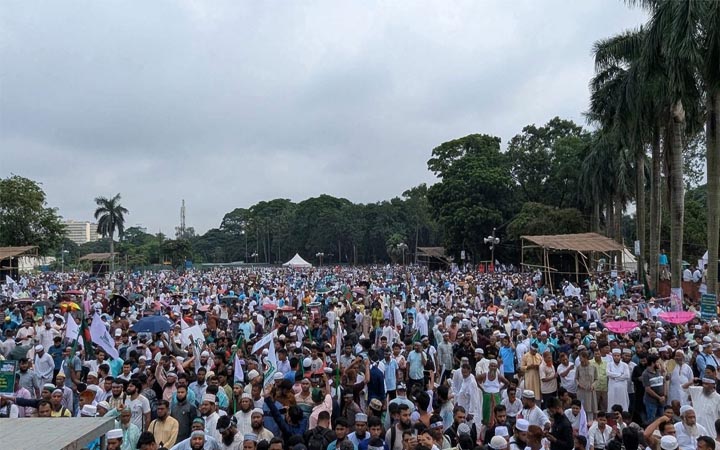 সমাবেশ শুরুর আগেই কানায় কানায় পূর্ণ সোহরাওয়ার্দী উদ্যান
