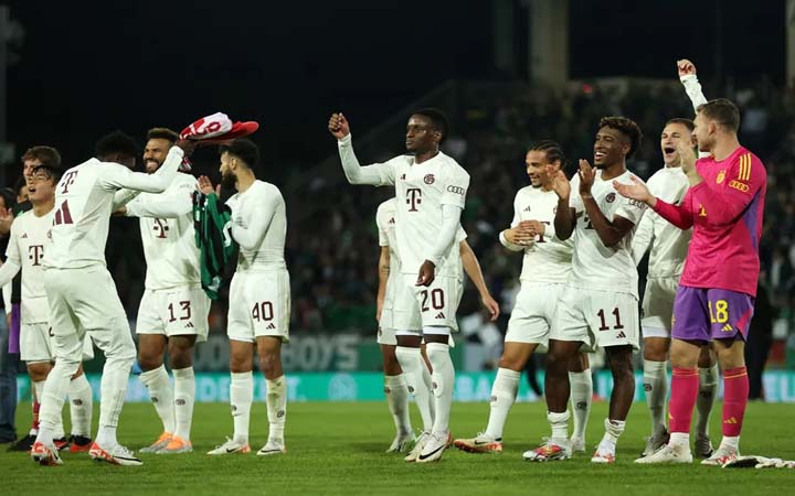 বড় জয়ে জার্মান কাপের দ্বিতীয় রাউন্ডে বায়ার্ন