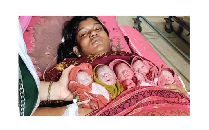 ঢামেকে একসাথে ৫ সন্তানের জন্ম