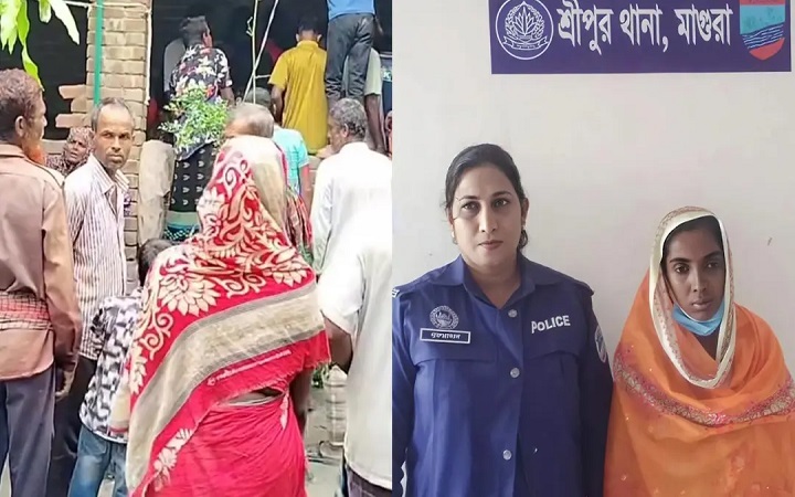 মাগুরায় ঘুমন্ত স্বামীকে গলা কেটে হত্যা, স্ত্রী গ্রেপ্তার