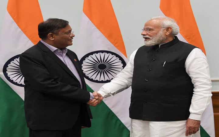 নরেন্দ্র মোদির সাথে ড. হাছান মাহমুদের সাক্ষাৎ