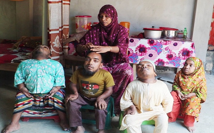 এক পরিবারে ৪ প্রতিবন্ধীর মানবেতর জীবন