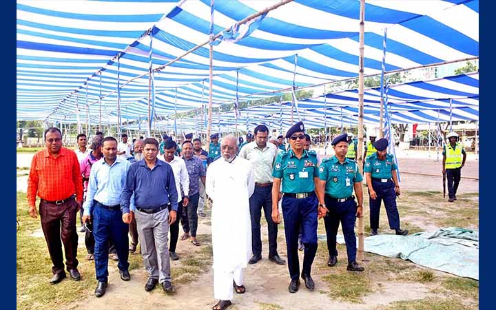 খুলনা সার্কিট হাউজ মাঠে ঈদ জামাতের প্রস্তুতি পরিদর্শন সিটি মেয়রের