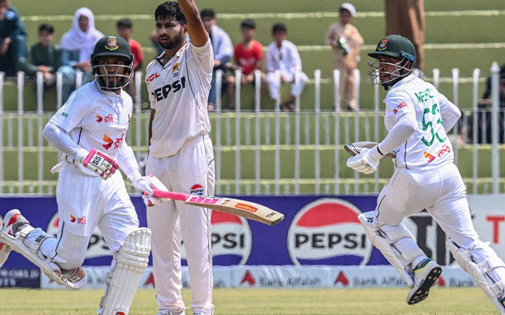 পাকিস্তানের রান পাহাড় পাড়ি দিয়ে লিডে বাংলাদেশ