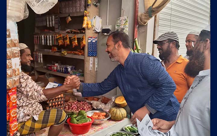লৌহজংয়ে শাপলা কলি প্রতীকে মাজেদুল ইসলামের গণসংযোগ
