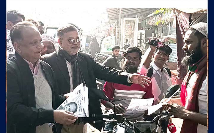 মানিকগঞ্জে বিএনপির মনোনীত প্রার্থী শান্তের নির্বাচনী প্রচারণা