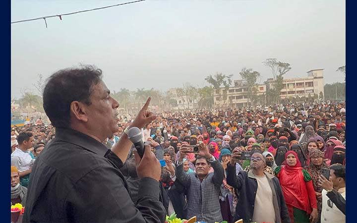 কালকিনি পৌর বিএনপির উদ্যোগে ধানের শীষের গণসংযোগ