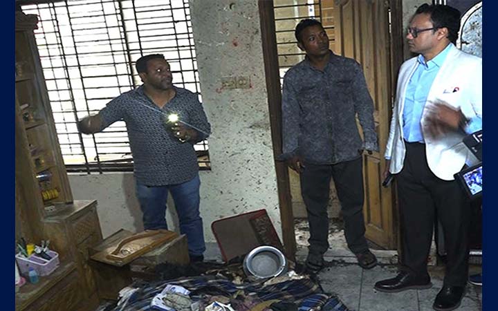 হালিশহরে গ্যাস বিস্ফোরণস্থল পরিদর্শন করলেন সাঈদ আল নোমান