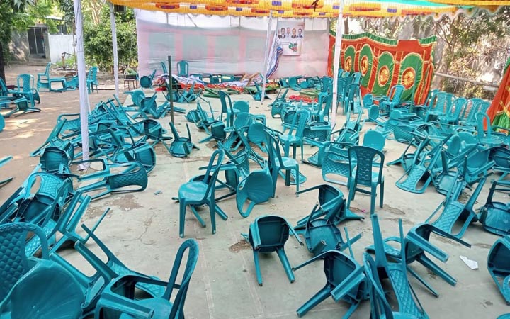 পাবনা জেলা ছাত্রলীগের বর্ধিত সভায় হামলা ভাংচুর, সভাপতিসহ কয়েকজন আহত