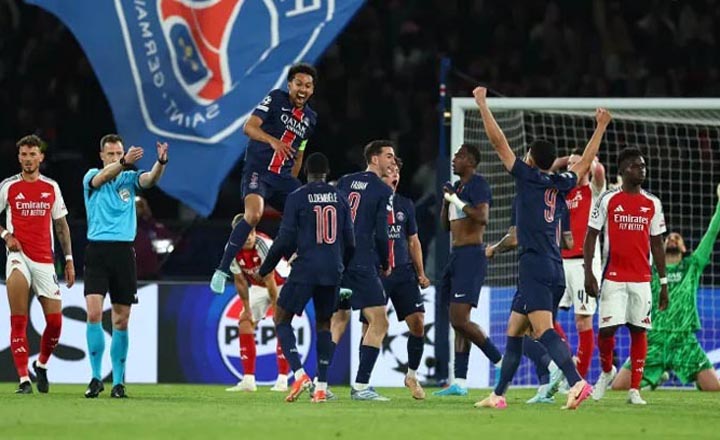 আর্সেনালকে বিদায় করে ফাইনালে পিএসজি