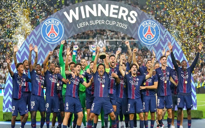 দ্বিগুণ লিড নেওয়া টটেনহ্যামকে কাঁদিয়ে সুপার কাপ জিতল পিএসজি