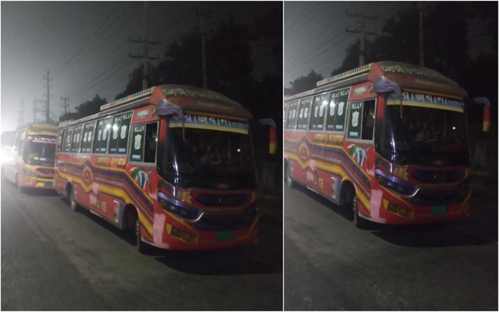 রাজধানী পরিবহনের ৩০টি বাস আটক করল জাবি শিক্ষার্থীরা
