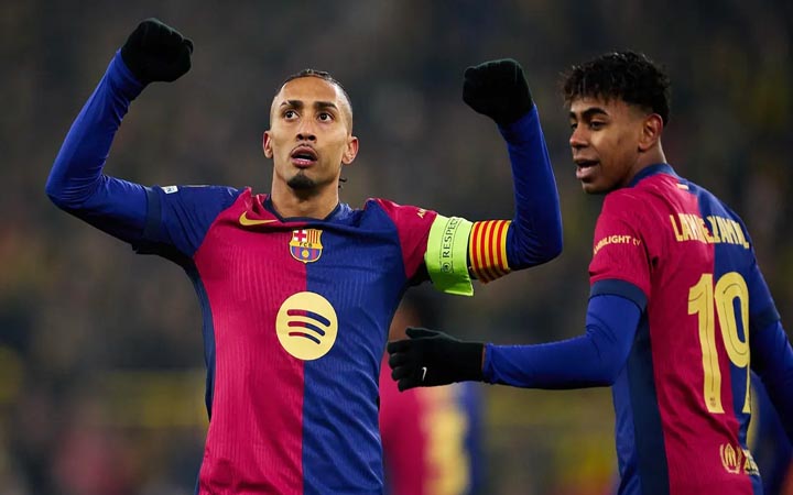 ডর্টমুন্ডকে নিস্তব্ধ করে বার্সেলোনার রোমাঞ্চকর জয়