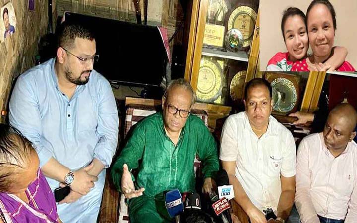 ফুটবলার ঋতুপর্ণা চাকমার ক্যানসারাক্রান্ত মায়ের পাশে তারেক রহমান