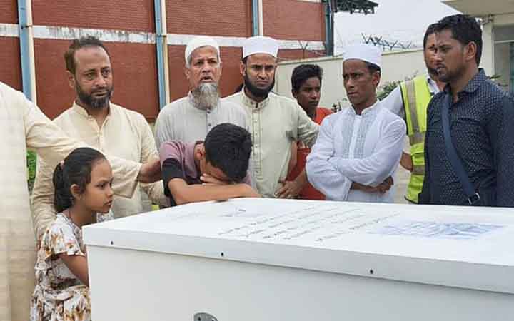 সিলেটে পৌঁছাল কাতারে নিহত ৫ প্রবাসীর লাশ