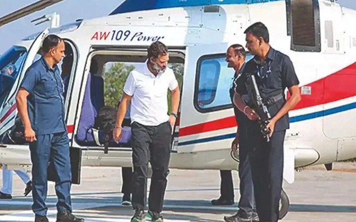 রাহুলকে বহন করা হেলিকপ্টারে তল্লাশি
