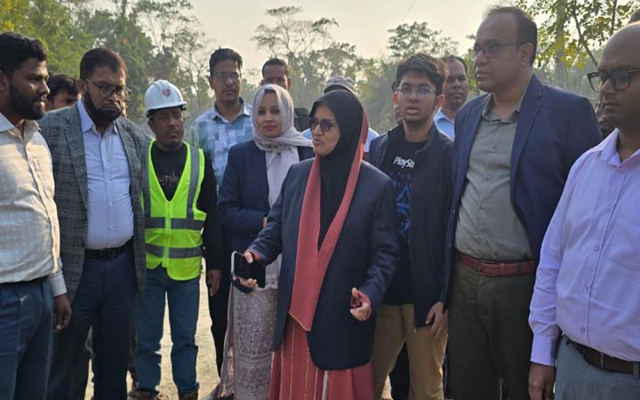 ৬৭৮ মিটার সেতুর নির্মাণ কাজ পরিদর্শনে যুগ্ম সচিব