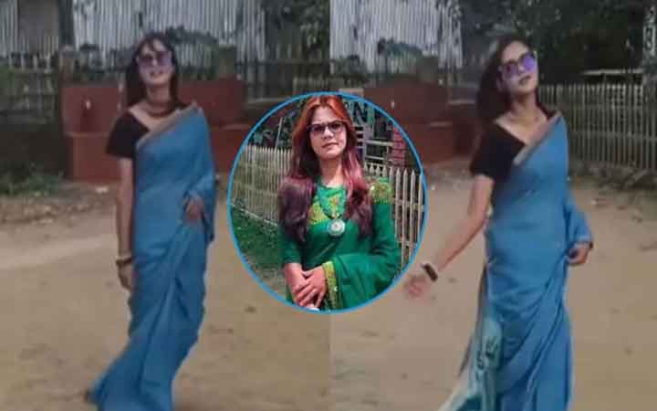 রিল ভিডিও বানিয়ে আলোচনায় শিক্ষিকা