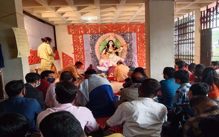 কুবিতে সরস্বতী পূজা উদযাপন