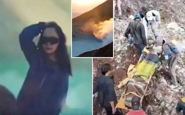 ছবি তুলতে গিয়ে আগ্নেয়গিরিতে পড়ে চীনা নারীর মৃত্যু